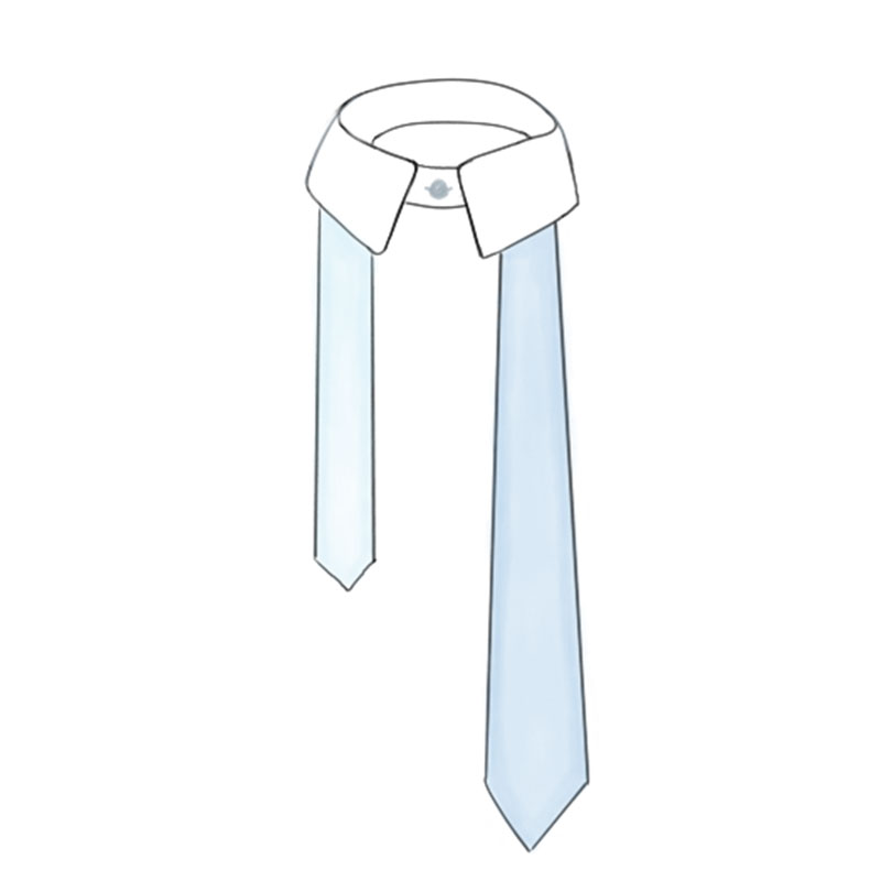 Four-in-Hand-Krawattenknoten erster Schritt
