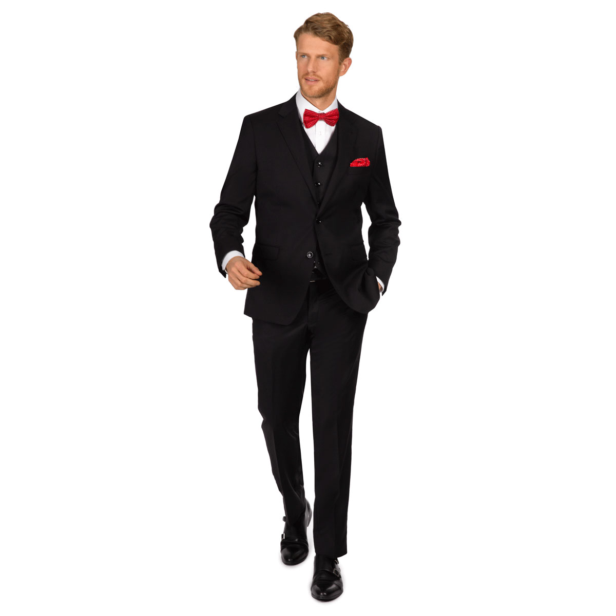 Schwarzer Business Anzug Eleganter Business-Anzug in schwarz