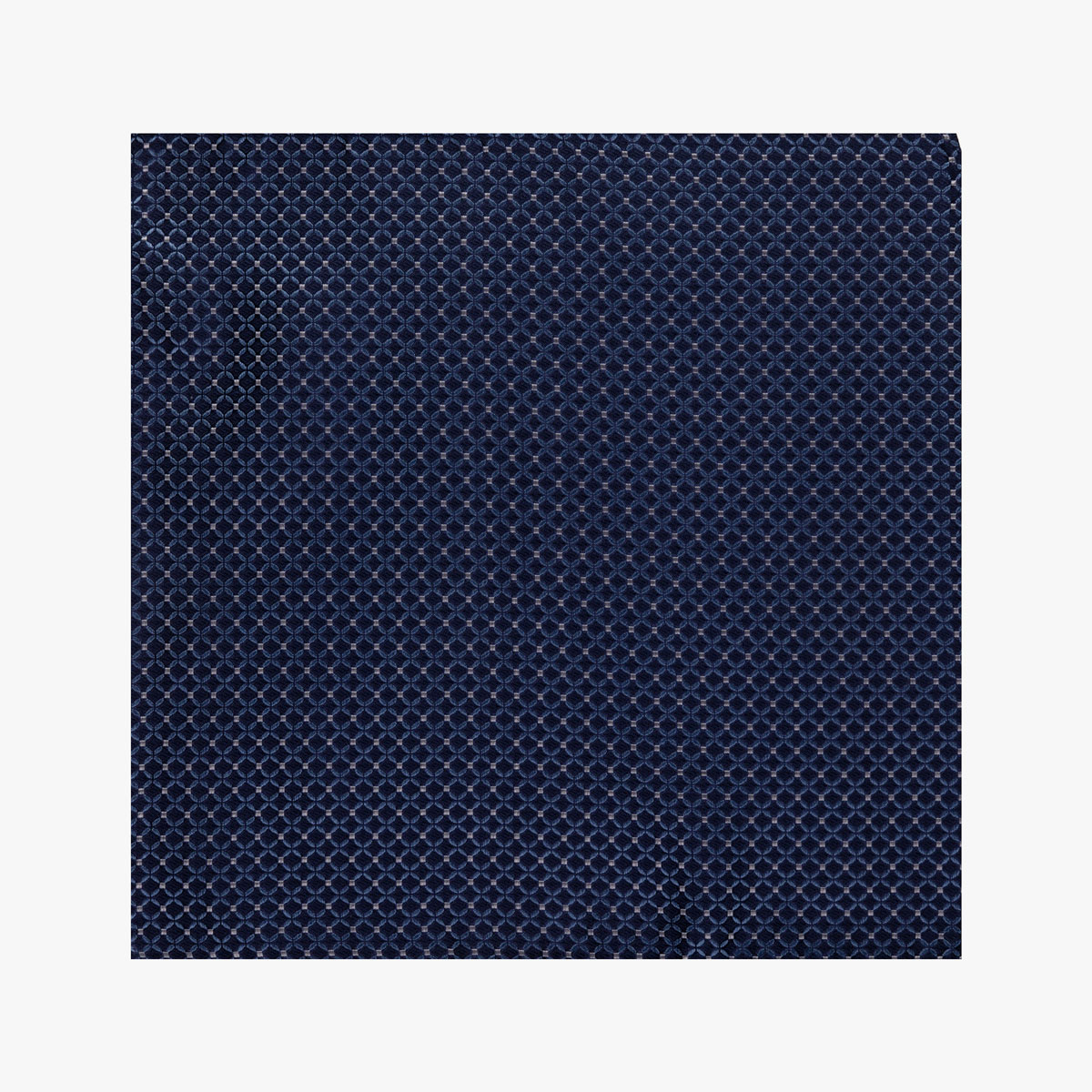 Einstecktuch mit geometrischem Muster in dunkelblau silber