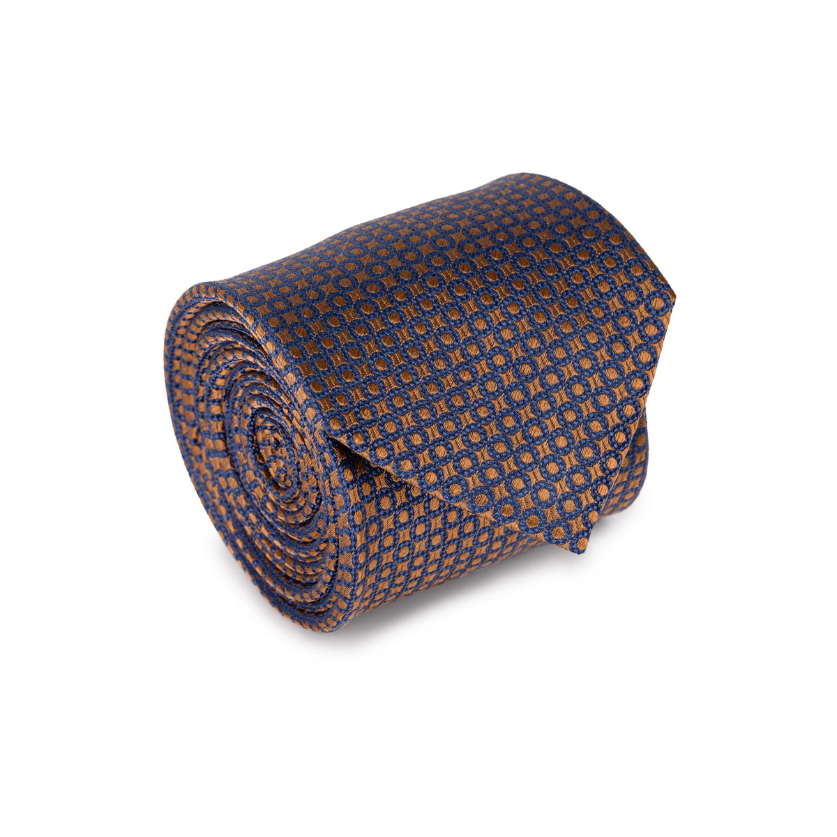 Krawatte mit geometrischem Muster in orange