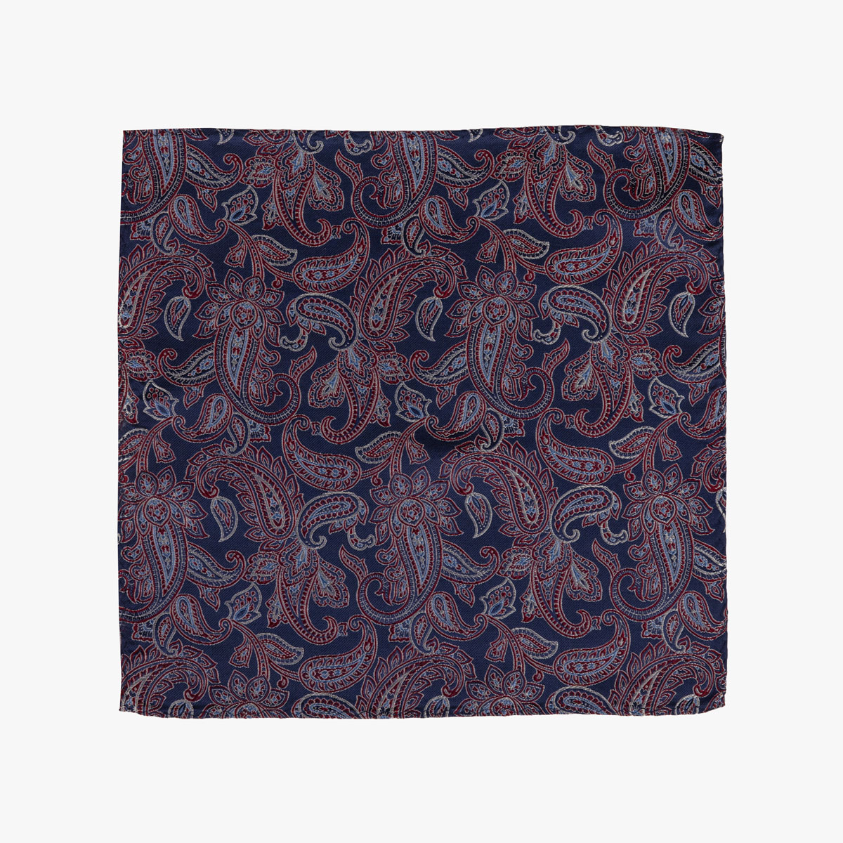 Einstecktuch mit Paisley Muster in rot-blau