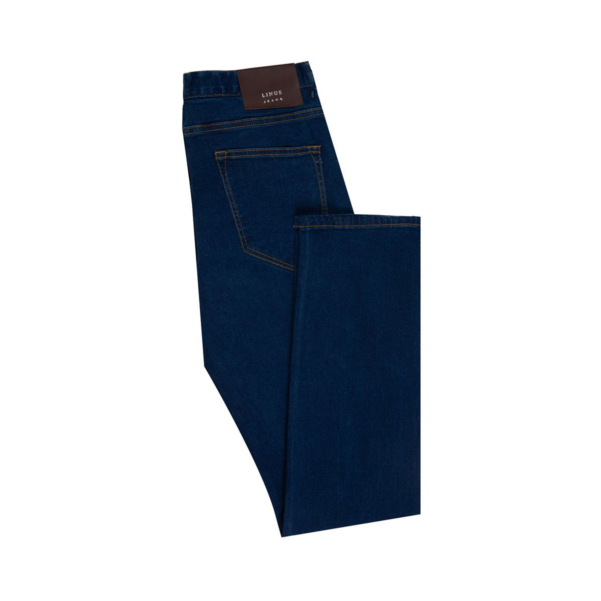 Gelegte Jeans in mittelblau ohne Waschung Gelegte Jeans in mittelblau ohne Waschung