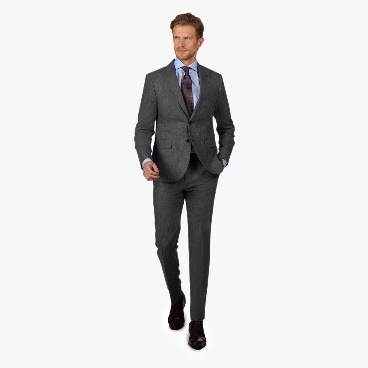 Graugrüner sportlich-eleganter Anzug Sportlich-eleganter Anzug in grüngrau