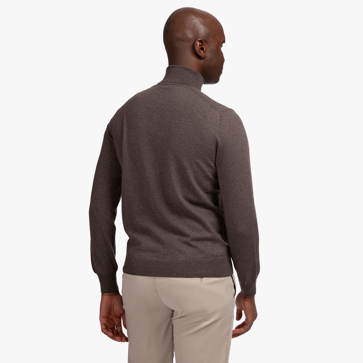 Slim Fit Rollkragen-Pullover in braun für Herren