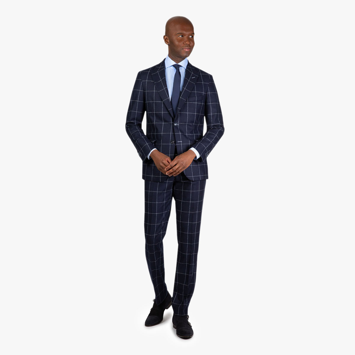 Eleganter Fensterkaro-Anzug Elegantes Outfit mit Fensterkaro-Anzug