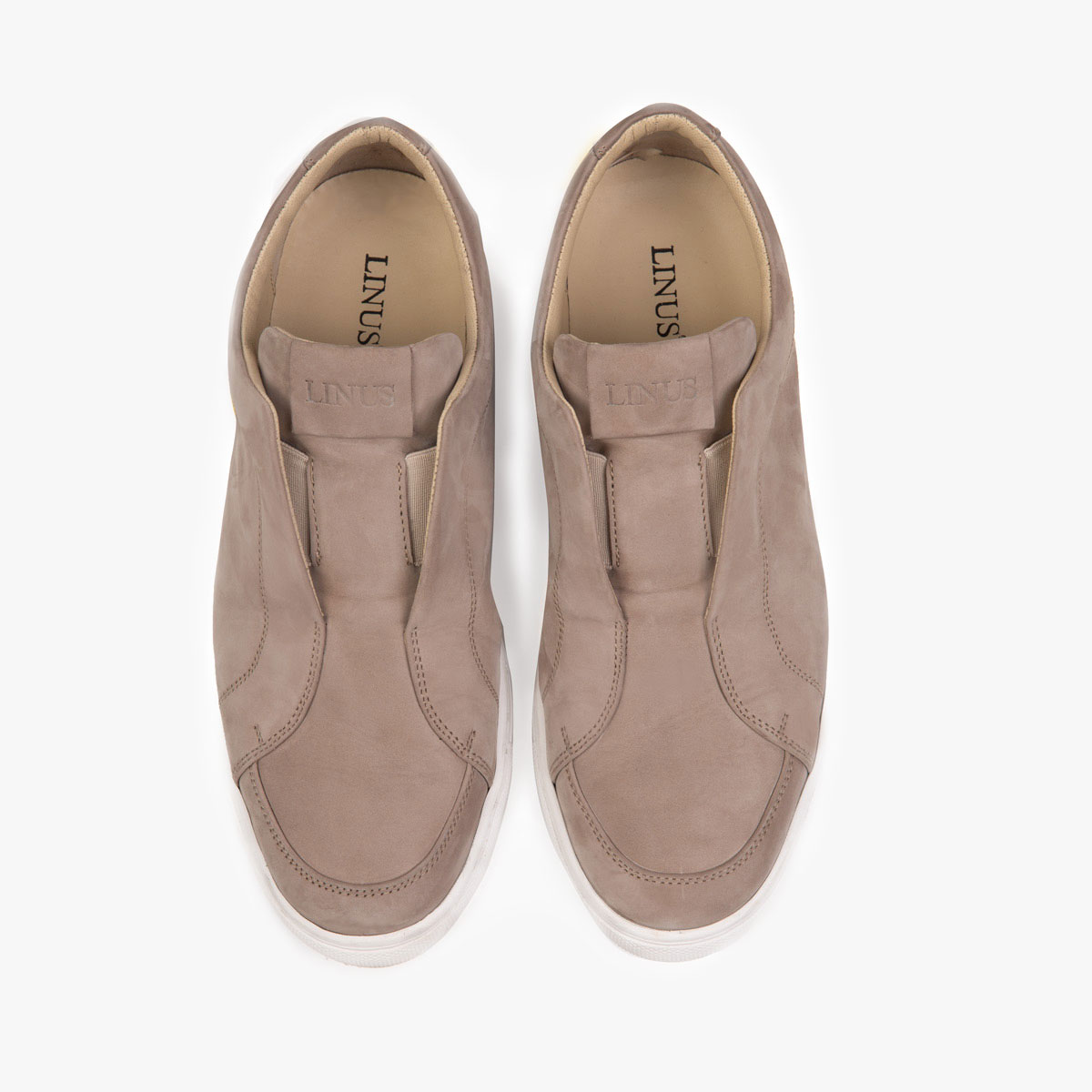 Sneaker in beige aus Nubukleder Sneaker aus Nubukleder in beige
