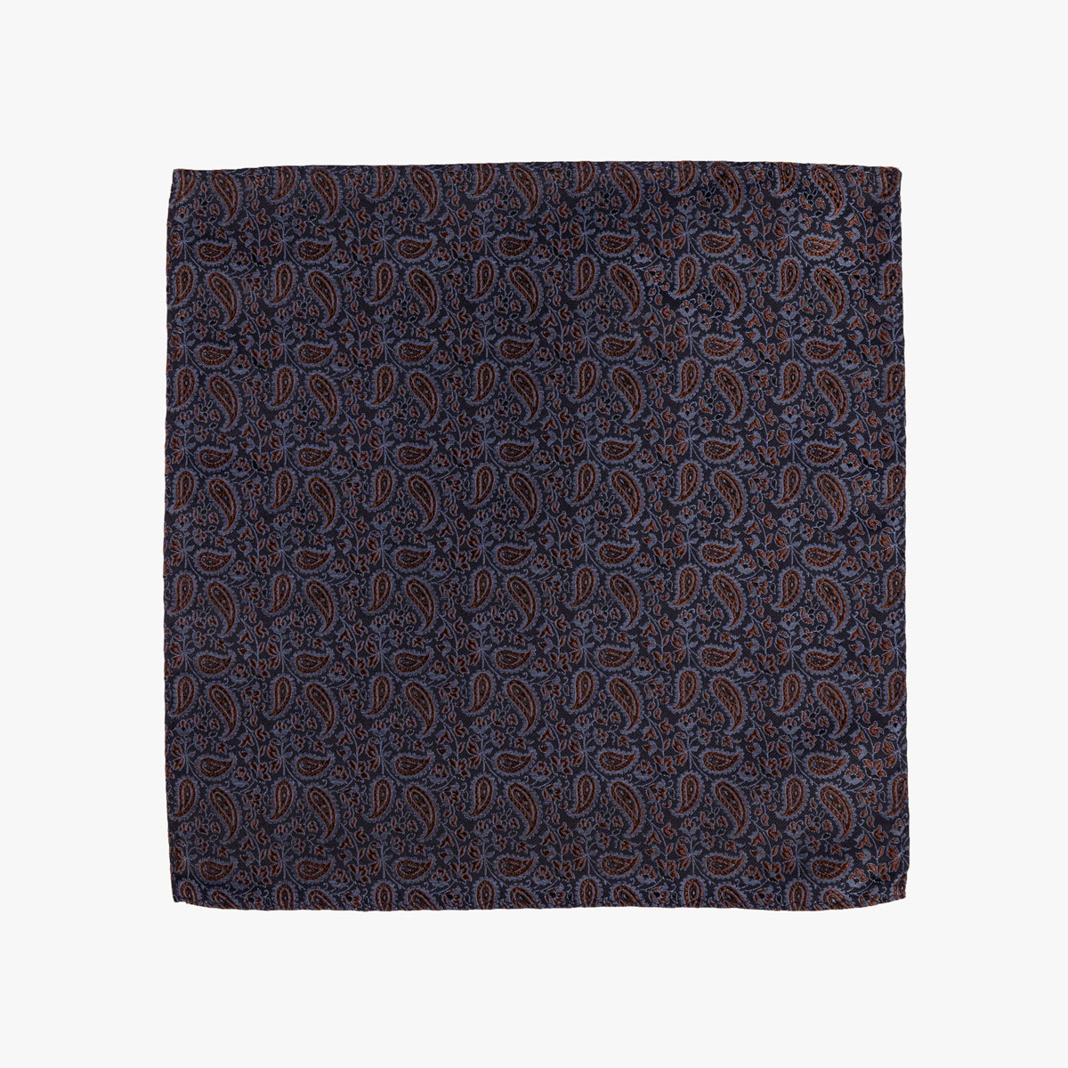 Einstecktuch mit Paisley Muster in Braun / Blau