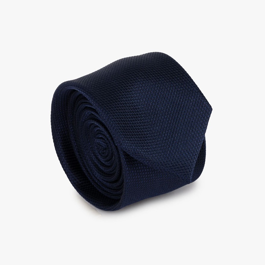 Krawatte in dunkelblau - Slim