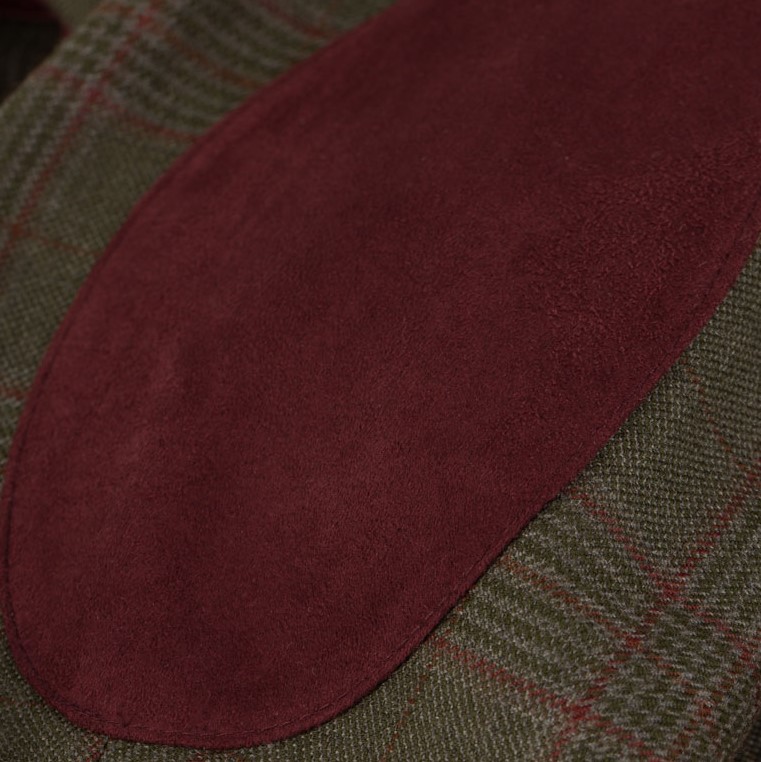 Sakko mit Ellenbogenpatches in rot Sakko mit roten Ellenbogenpatches