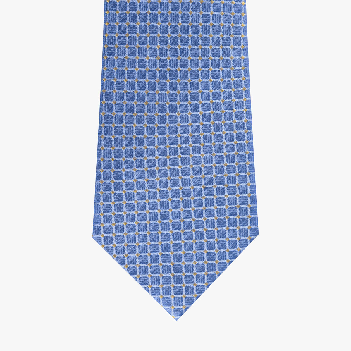 Krawatte aus Seide in hellblau mit Checker-Pattern