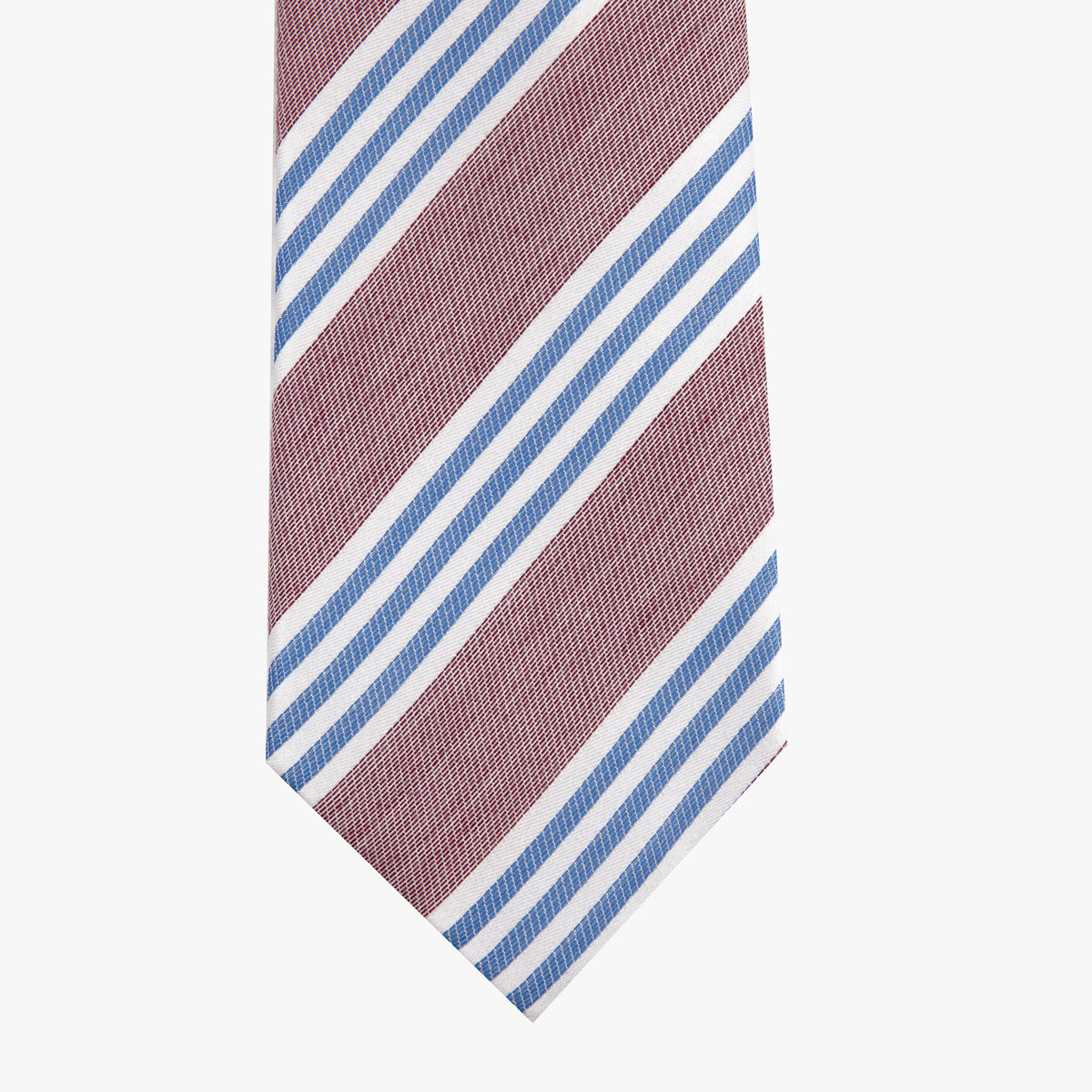 Krawatte glatt gestreift in rot-blau