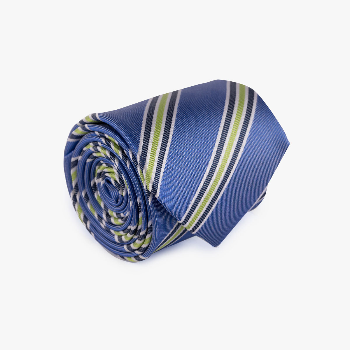 Krawatte aus Seide in blau mit Streifen