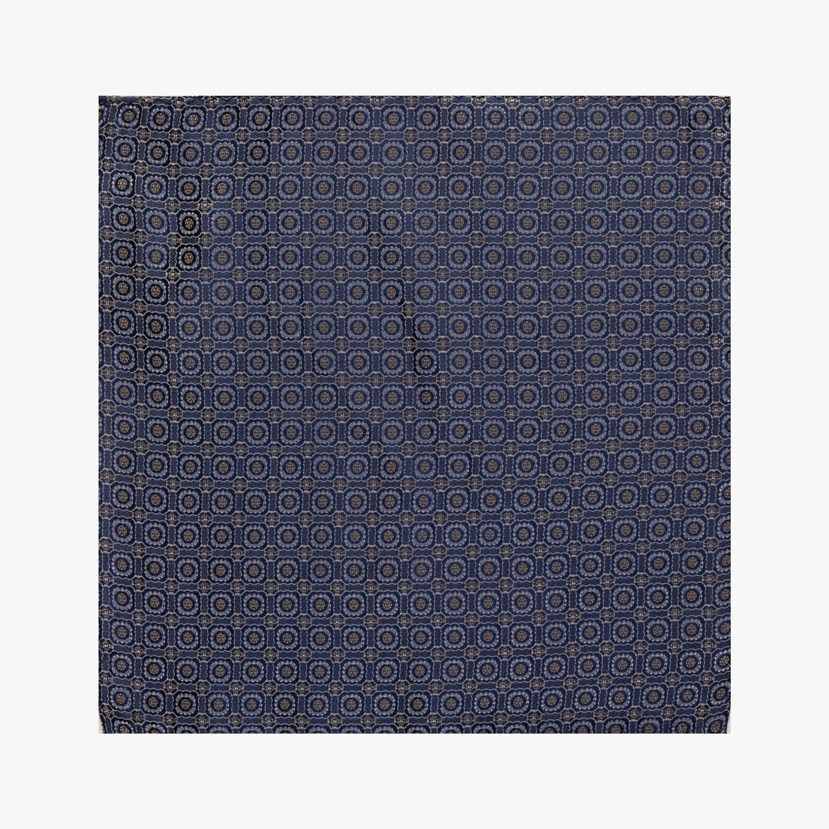 Einstecktuch mit geometrischem Muster in grau blau