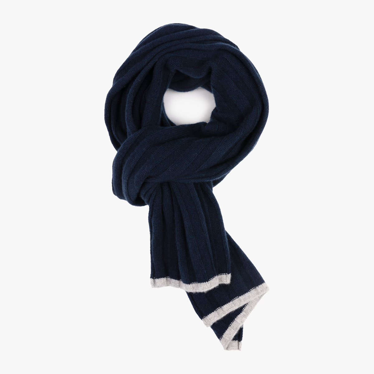 Schal aus Kaschmir in dunkelblau