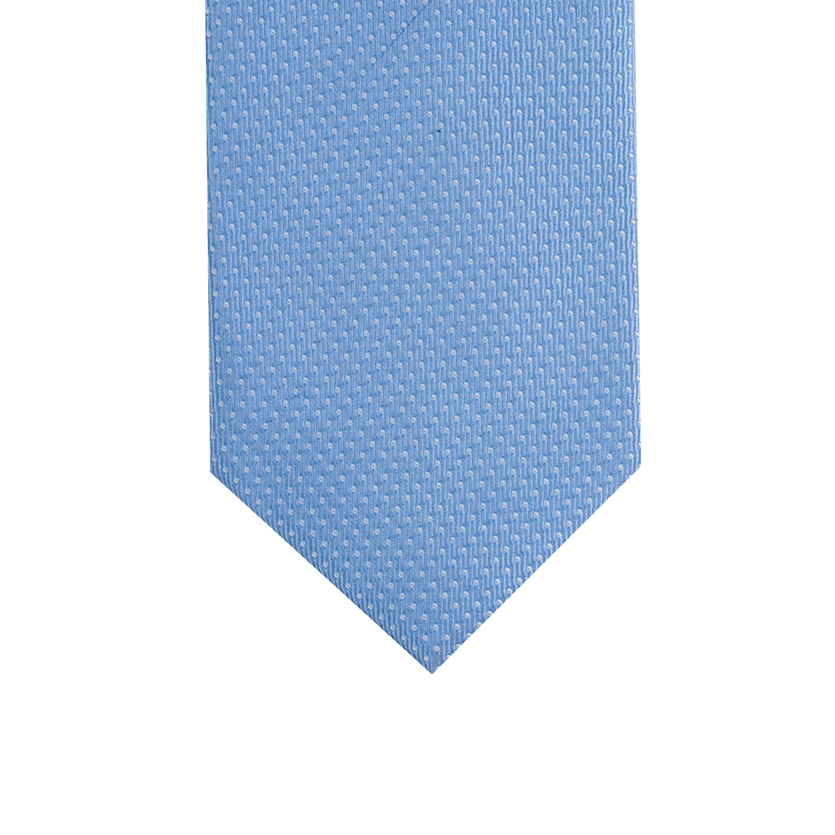 Krawatte glatt mit feinen Punkten in hellblau