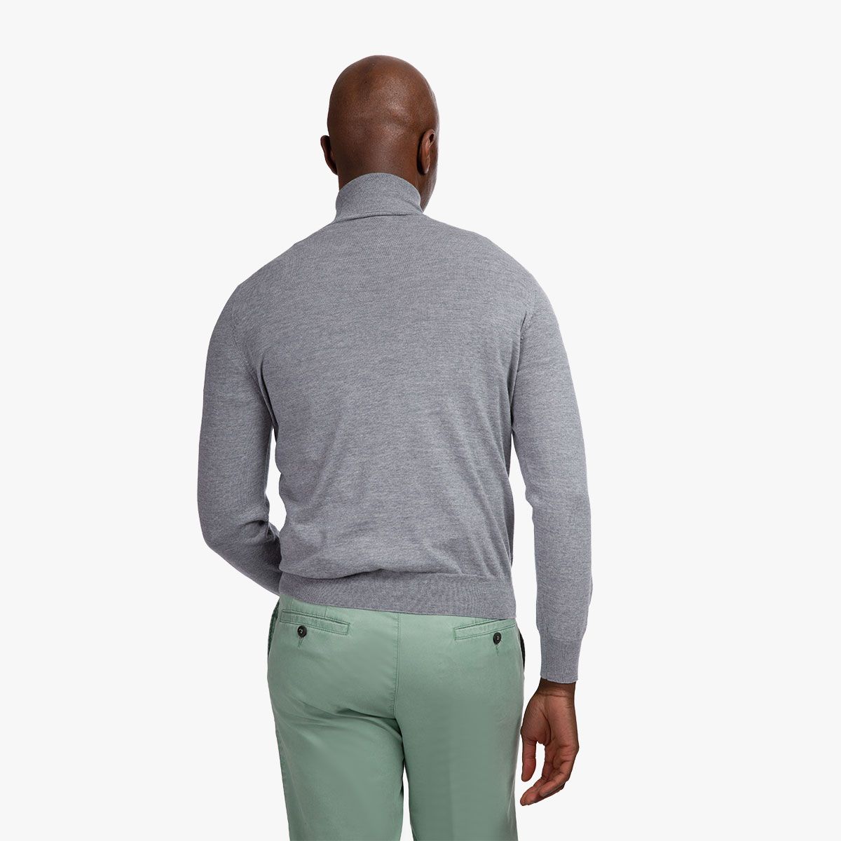Slim Fit Rollkragen-Pullover in grau für Herren
