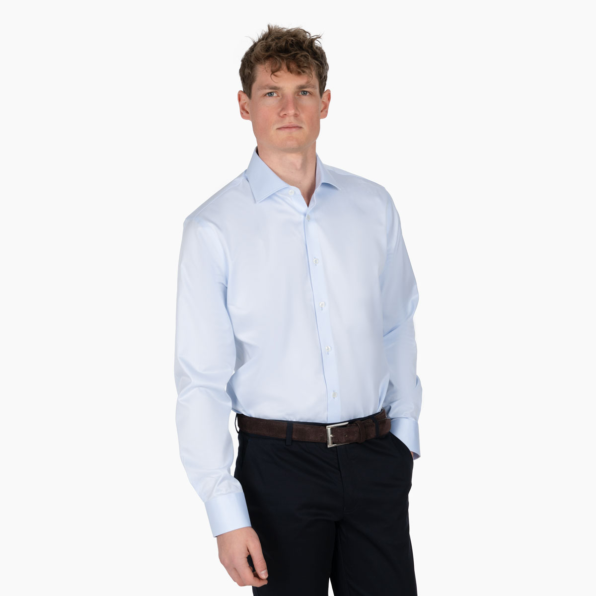 Modern Fit Hemd in Hellblau