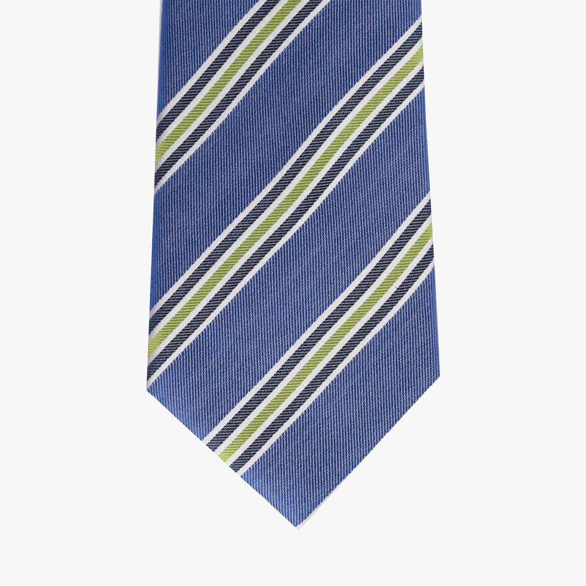 Krawatte aus Seide in blau mit Streifen