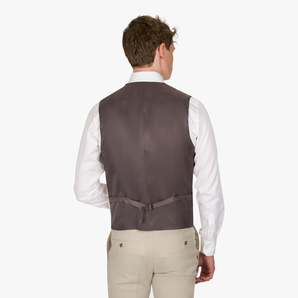 Slim Fit Weste aus Leinen in Beige Slim Fit Weste aus Leinen in Beige