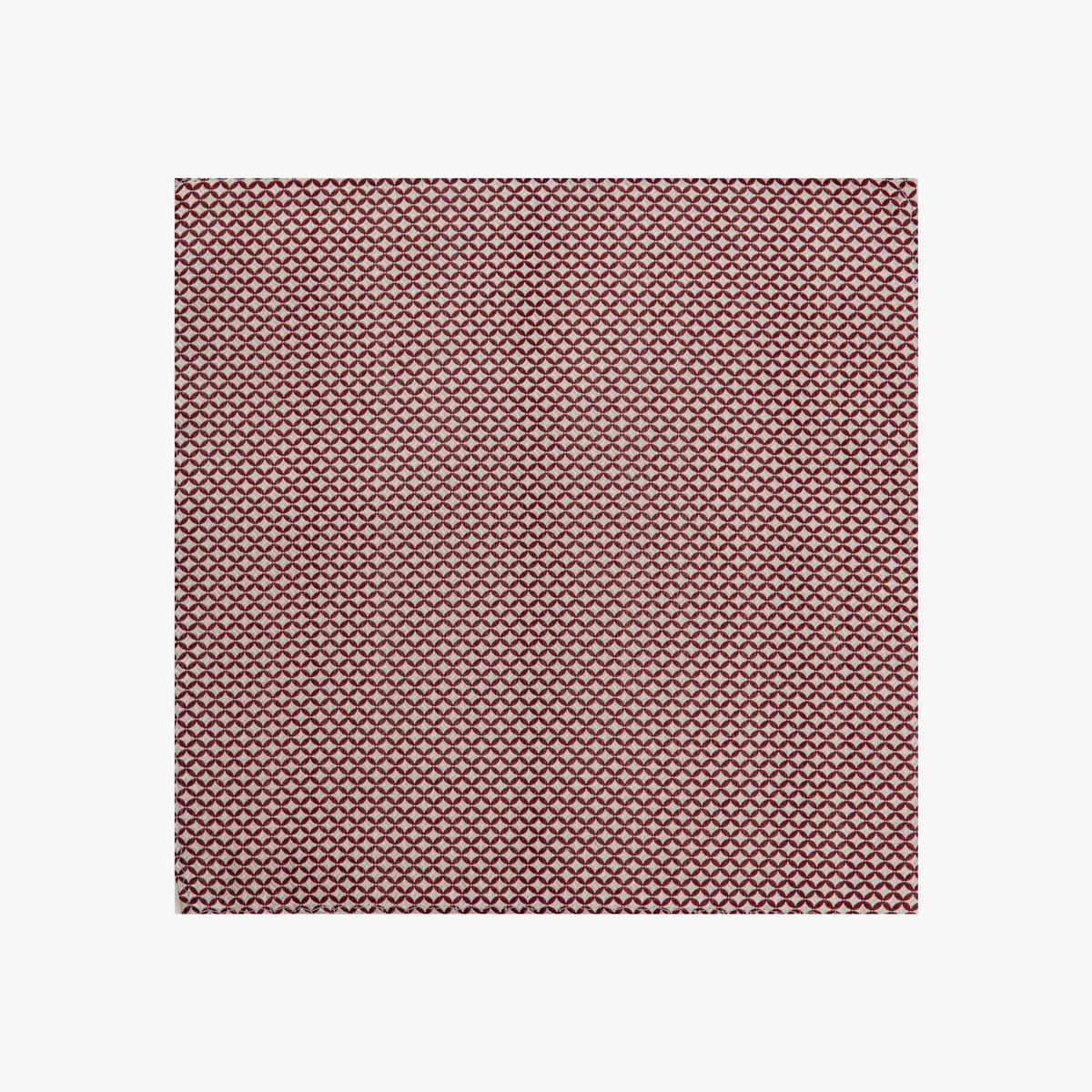 Stoff vom Einstecktuch mit geometrischen Muster in beige-rot 