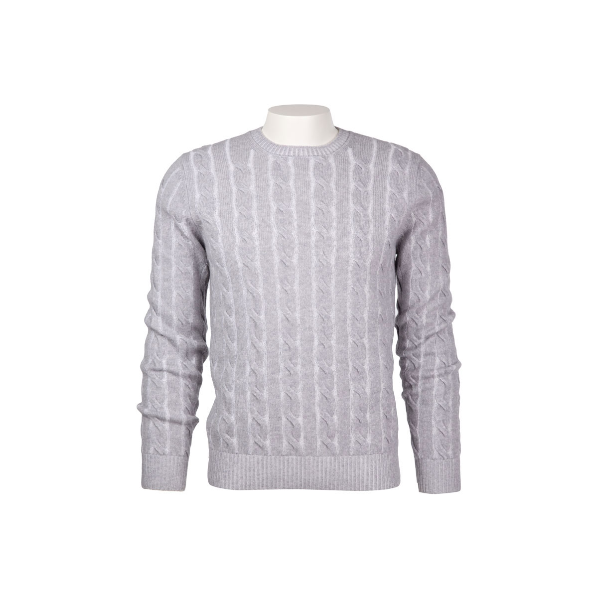 Zopfpullover für Herren in Grautönen Herren-Zopfpullover in Grautönen