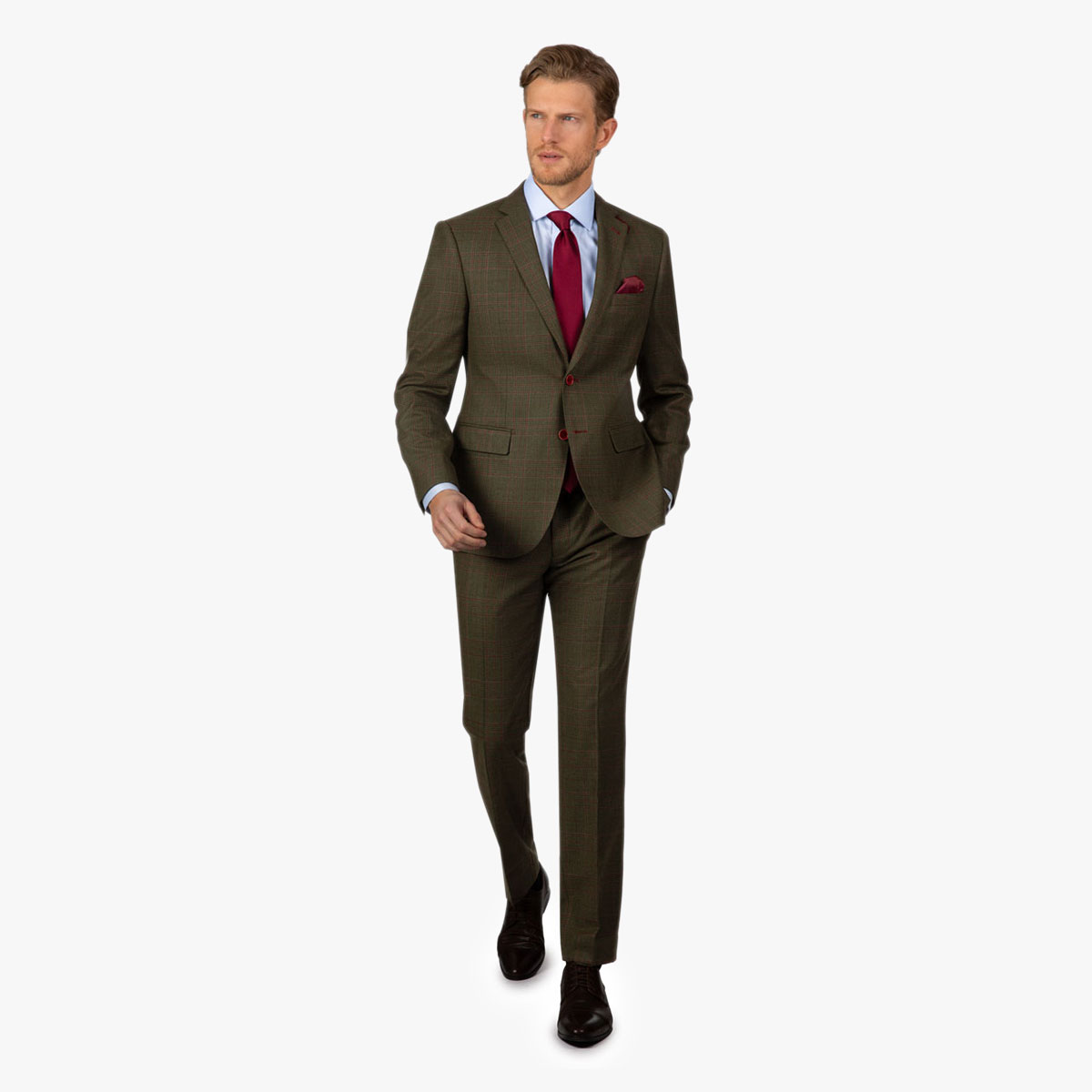 Eleganter Anzug in grün mit Karo Eleganter Anzug in Karo grün