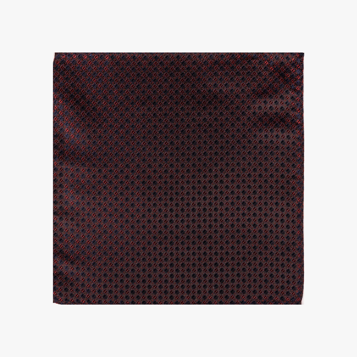 Einstecktuch mit geometrischem Muster in dunkelblau rot