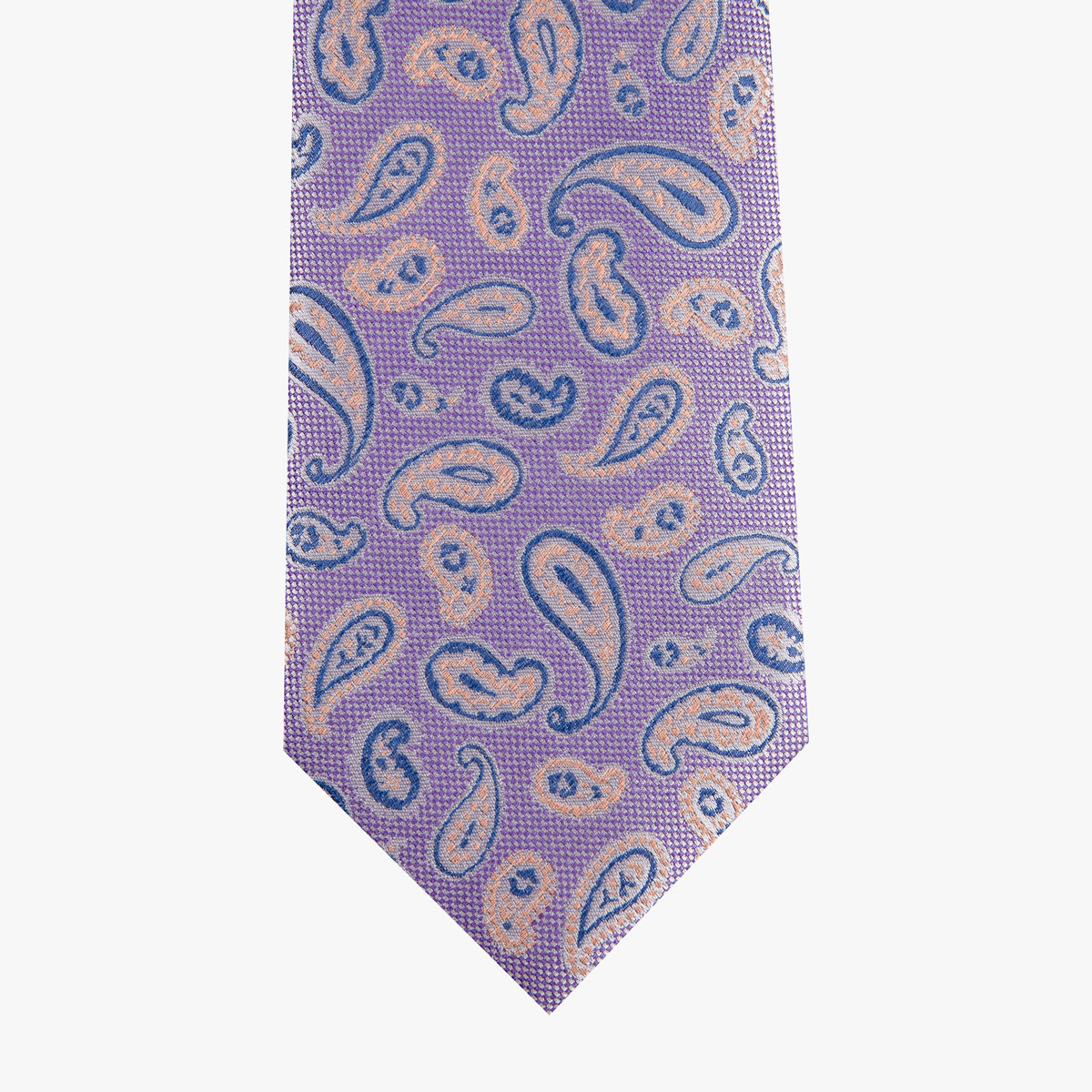 Krawatte glatt mit Paisley-Muster in lila