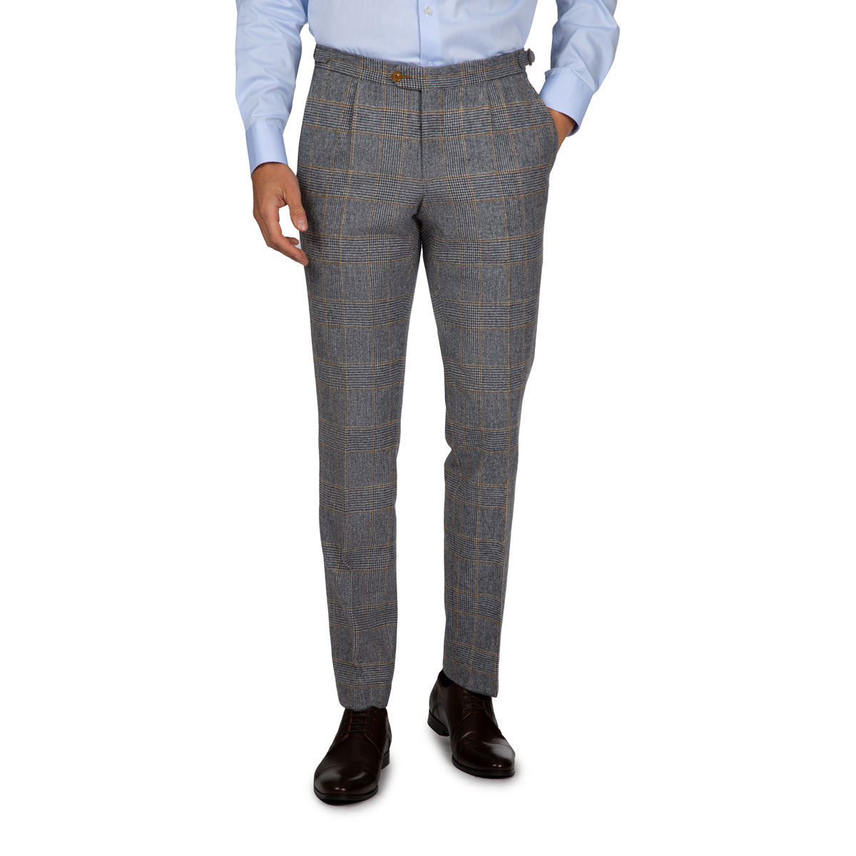Anzughose mit Prince of Wales Check und Bundfalte Anzughose mit Bundfalte und Prince of Wales Check