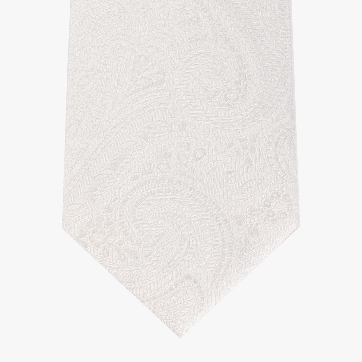 Krawatte mit Paisley in weiß