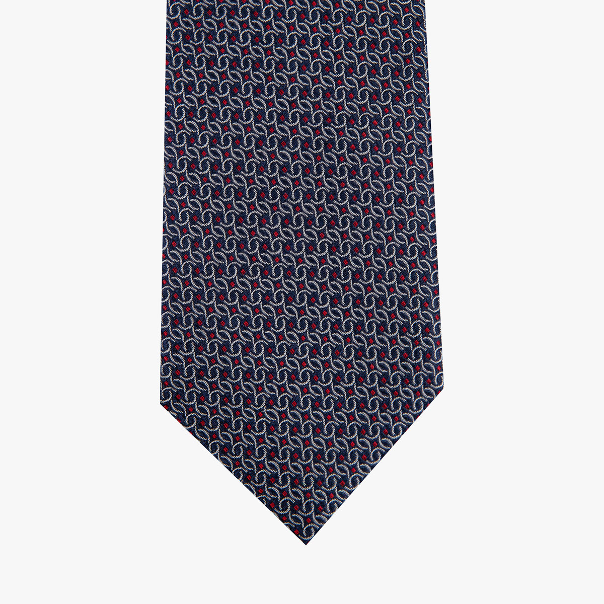 Krawatte glatt gemustert in dunkelblau rot