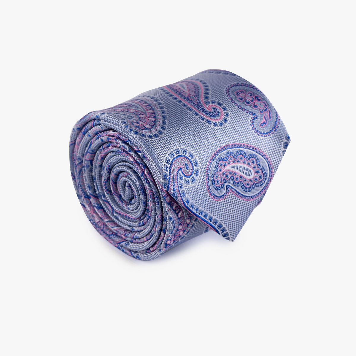 Krawatte aus Seide in dunkelblau mit Paisleymuster