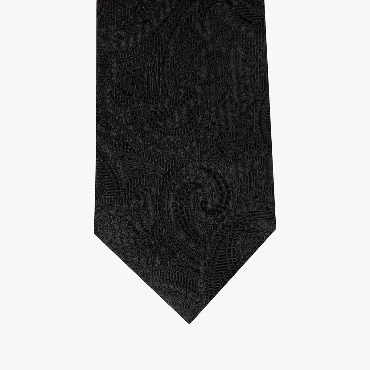 Krawatte aus Seide in schwarz mit Paisleymuster