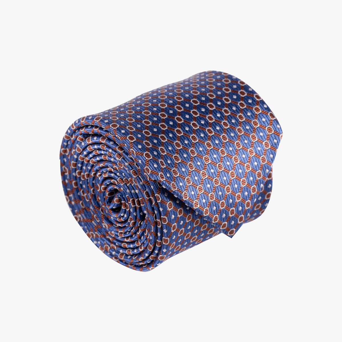 Krawatte aus Seide in blau mit Karomuster