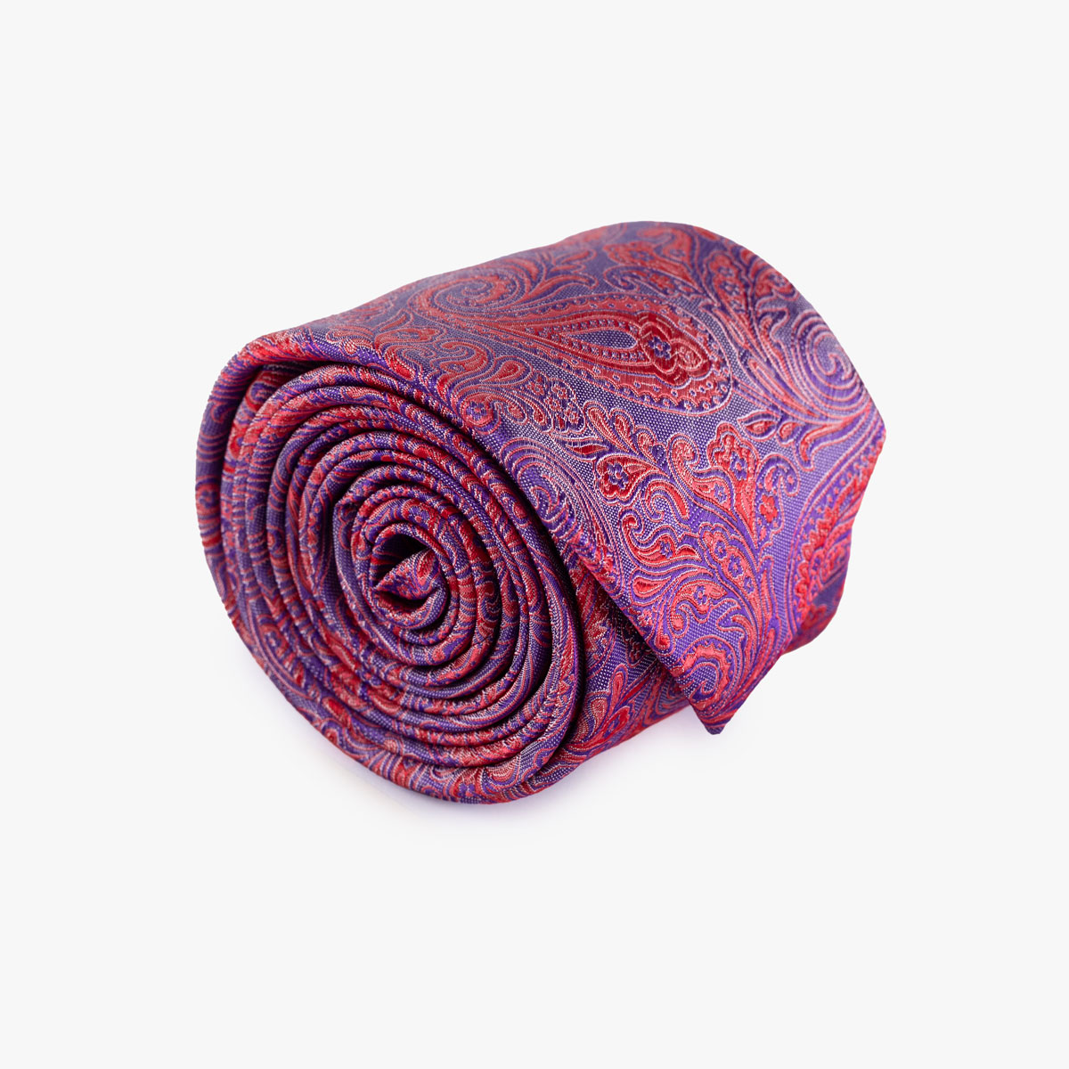 Krawatte aus Seide in rot/lila
