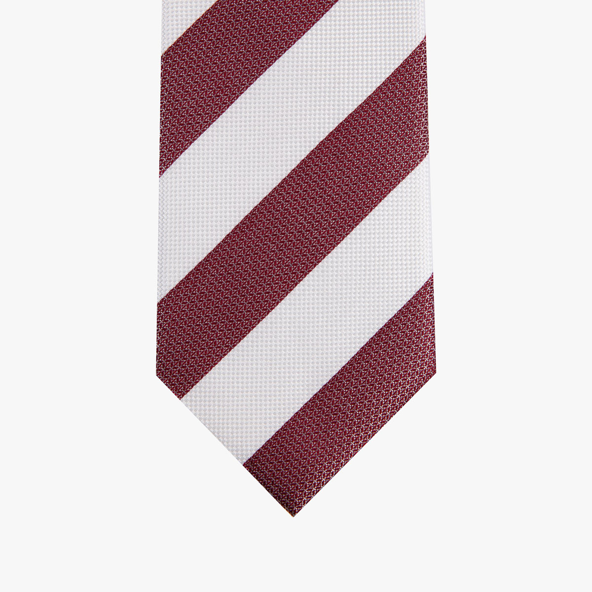 Krawatte glatt mit breiten Streifen in rot und weiß