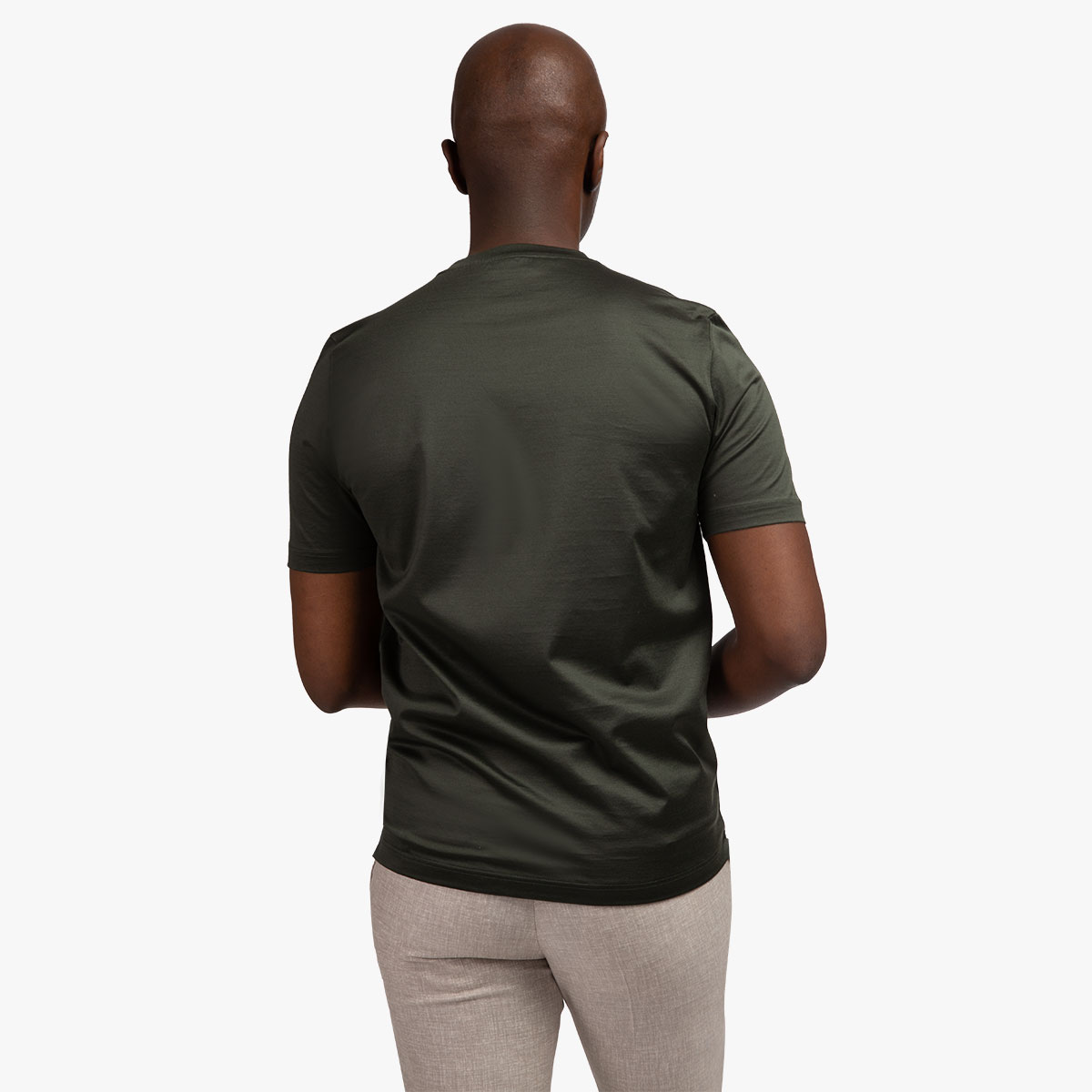 Slim Fit T-Shirt in grün mit Veredelung