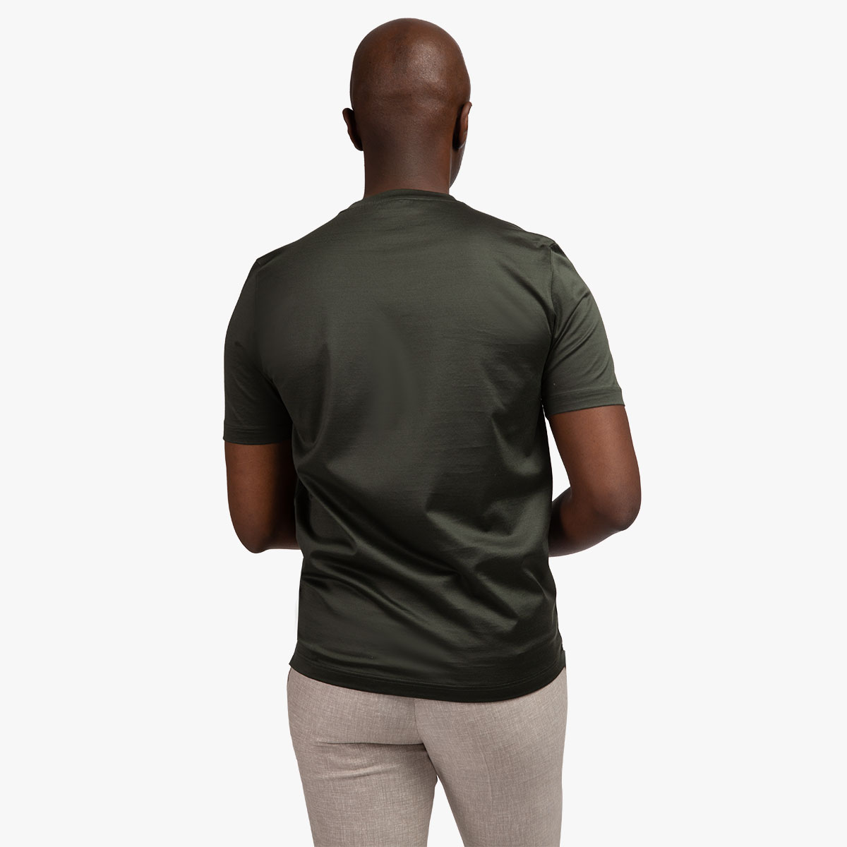 Grünes T-Shirt Slim Fit mit Veredelung Slim Fit T-Shirt in grün mit Veredelung