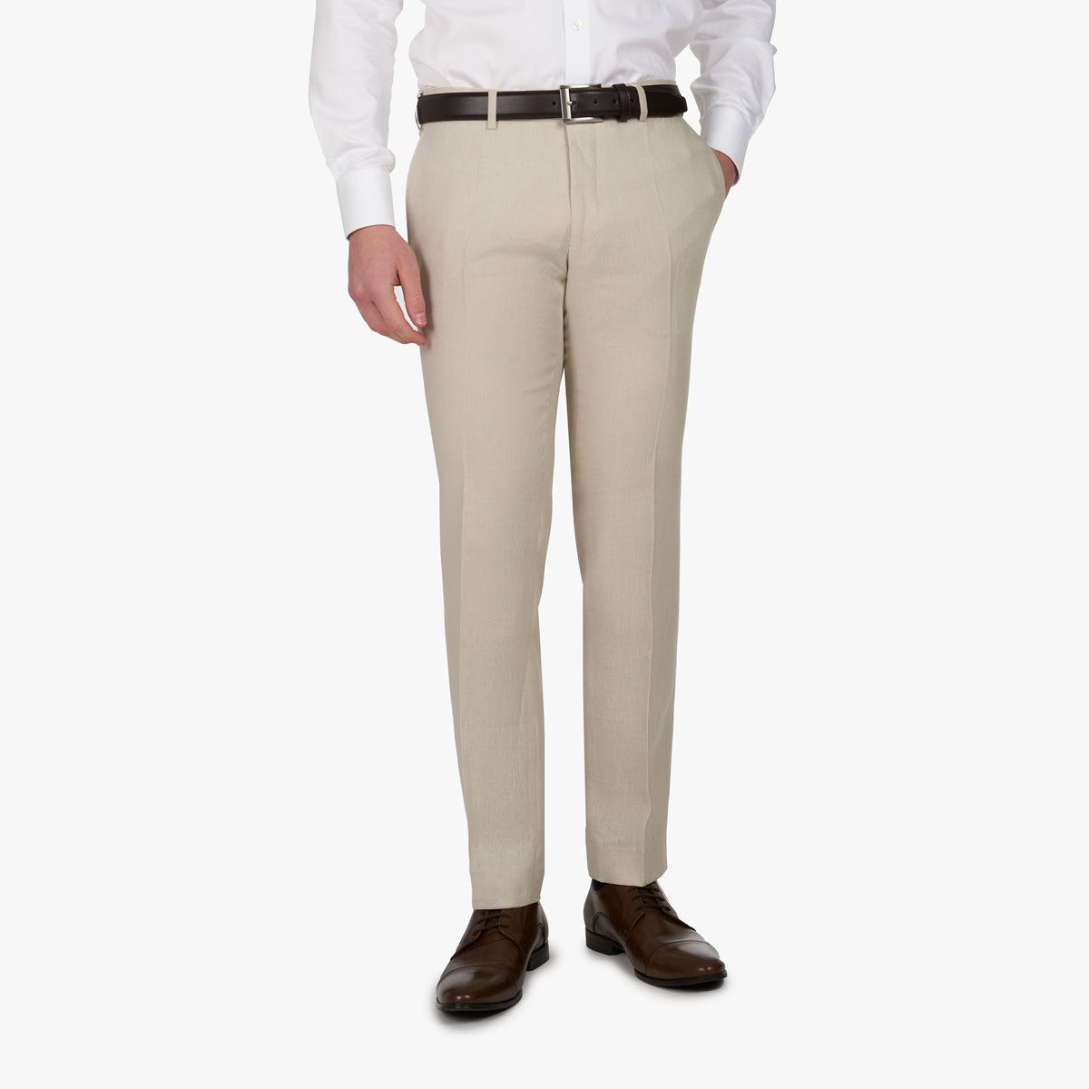 Baukastenhose Siena aus Leinen in Beige