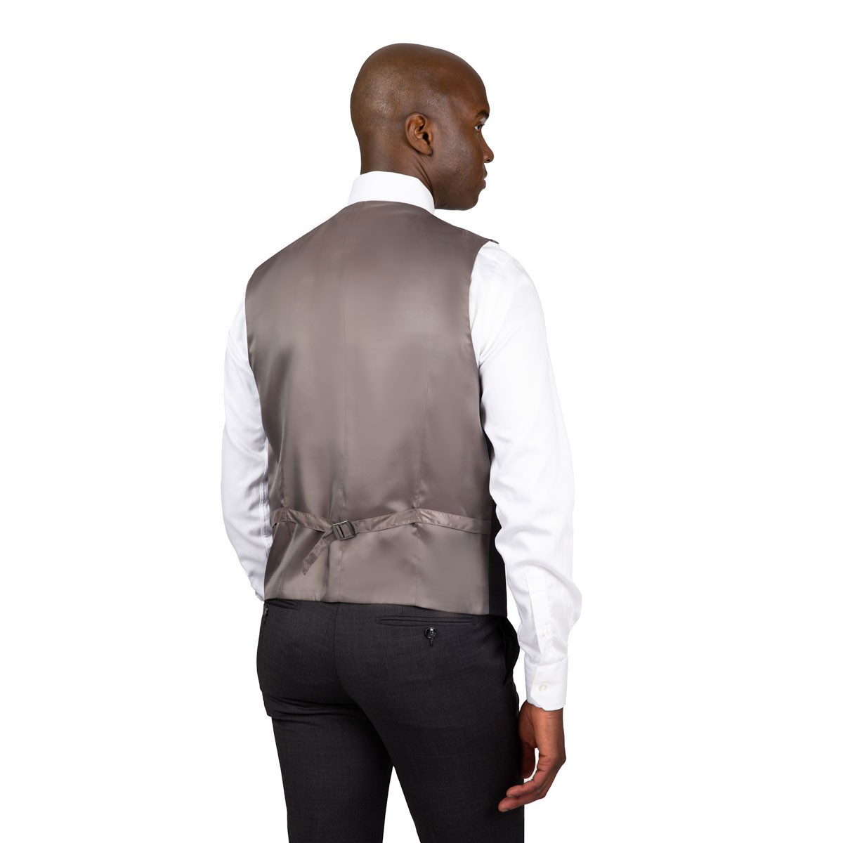 Körperbetonte Weste in charcoal Slim Fit Weste in charcoal