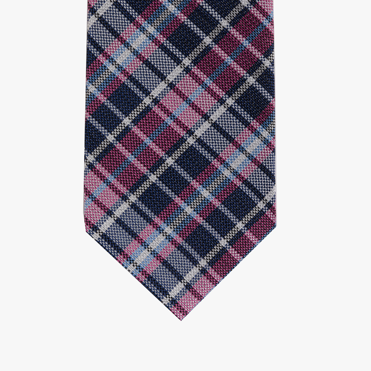 Krawatte mit Karo Muster in blau pink