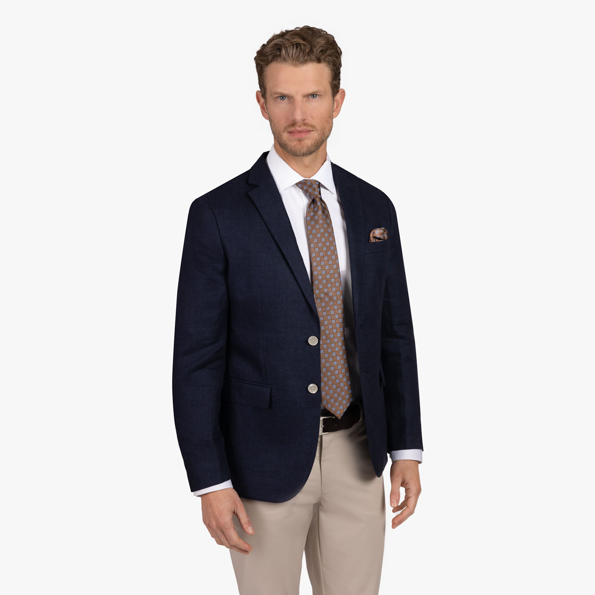 Sakko Genf aus Leinen in dunkelblau Sakko Genf aus Leinen in dunkelblau