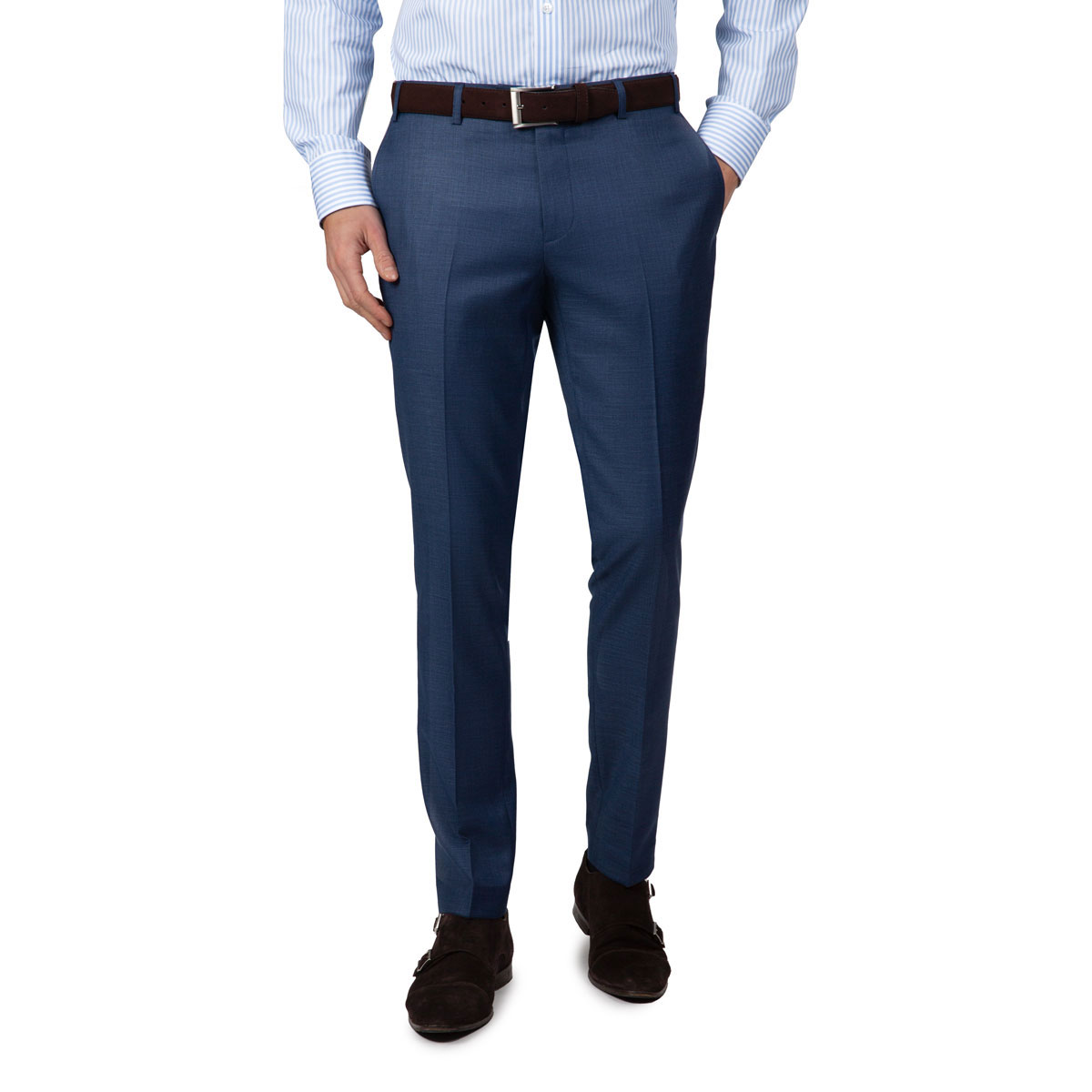 Komfortable Anzughose mit flacher Front ohne Bundfalte Anzughose mit flacher Front ohne Bundfalte