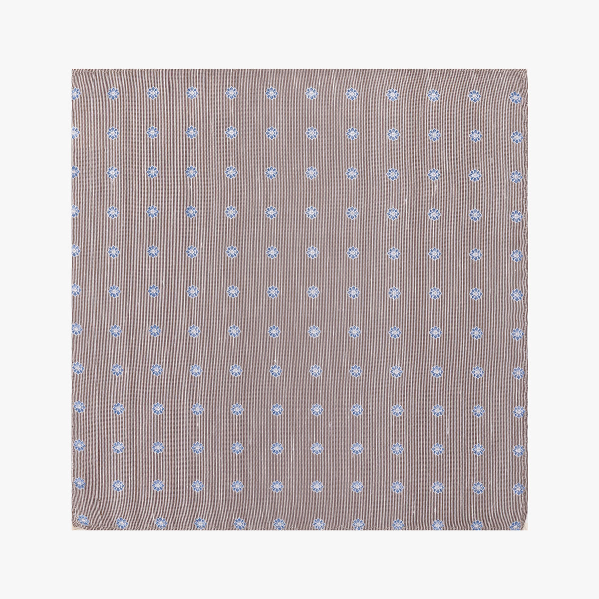Einstecktuch in beige mit blauen Blüten
