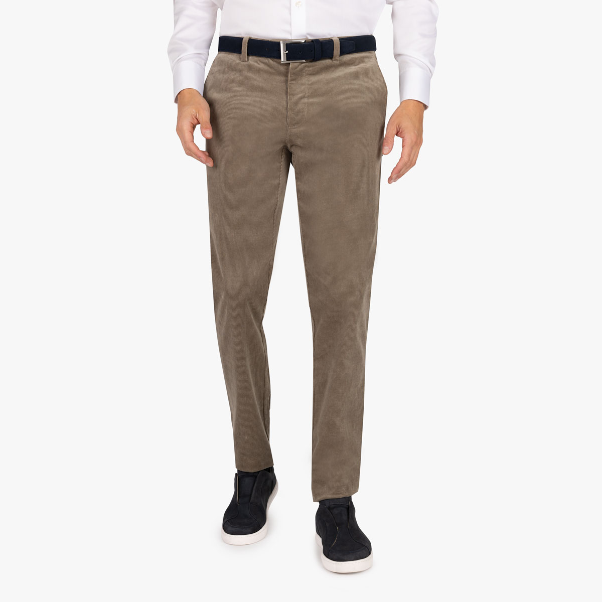 Chino aus Cord in taupe