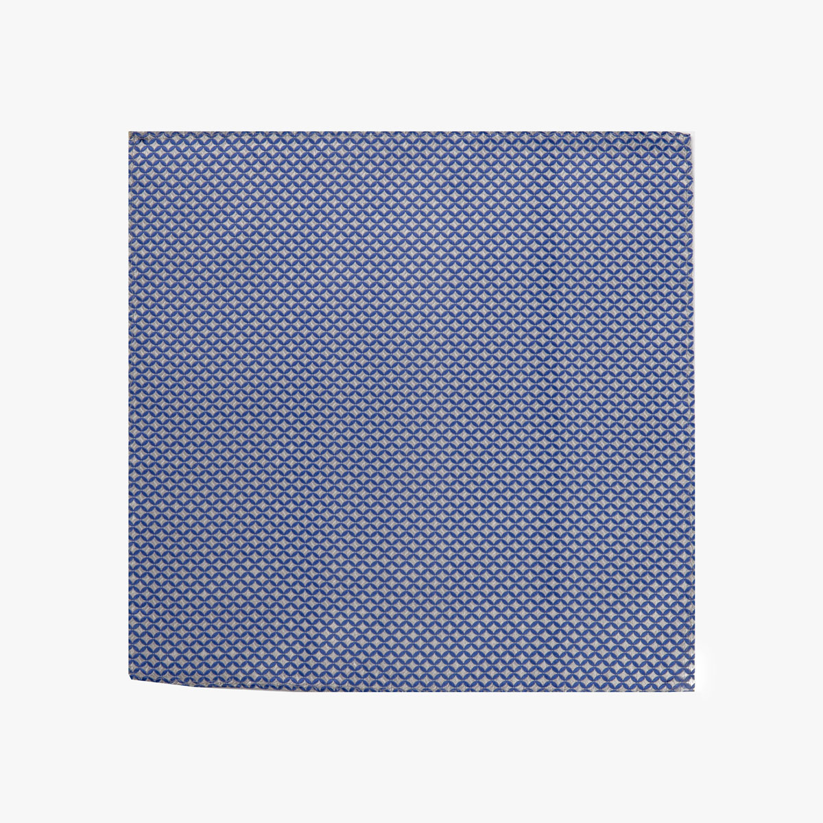 Stoff vom Einstecktuch mit geometrischem Muster in hellblau grau 
