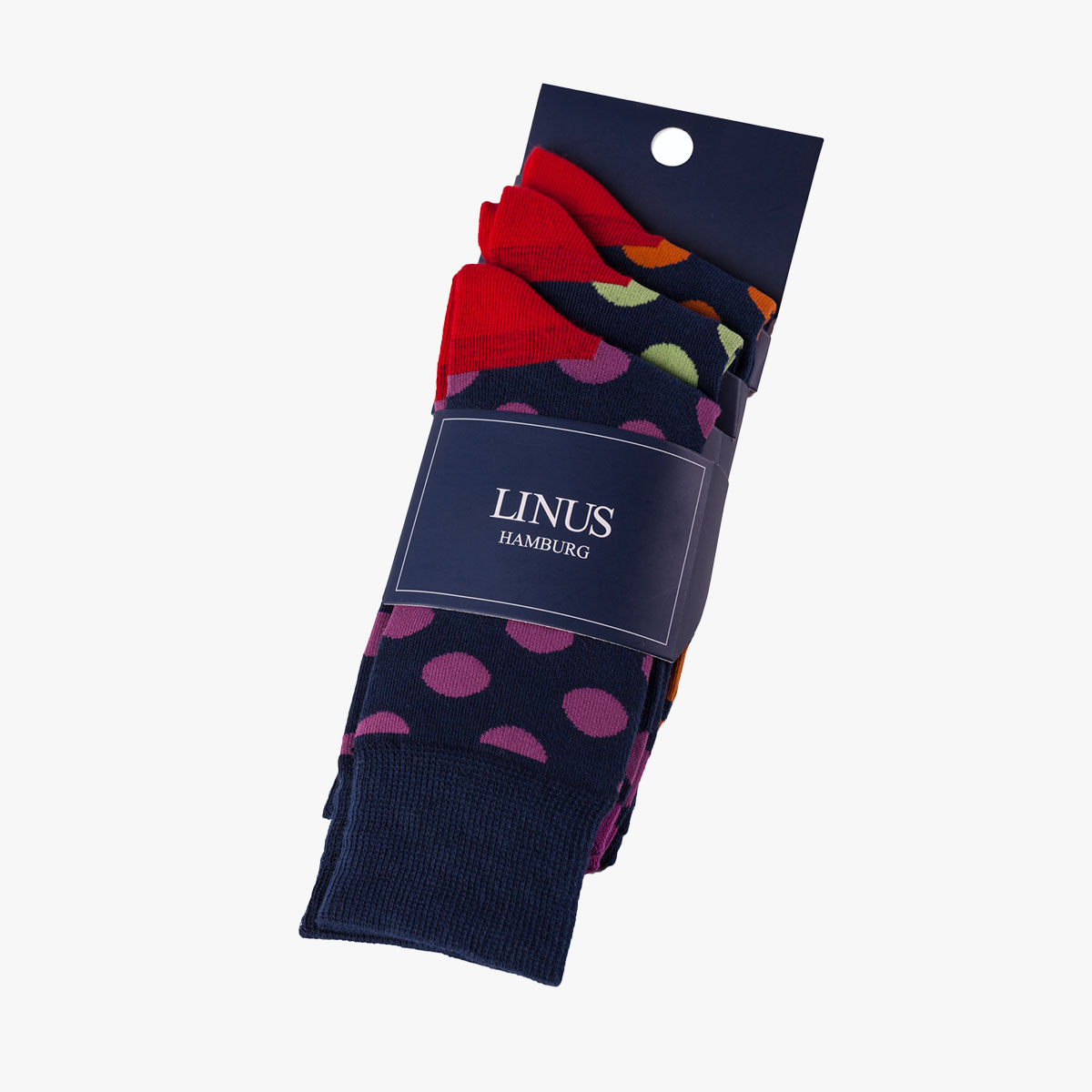 3er Pack Socken bunt gepunktet Verpackung 3er Pack Socken bunt gepunktet in der Verpackung