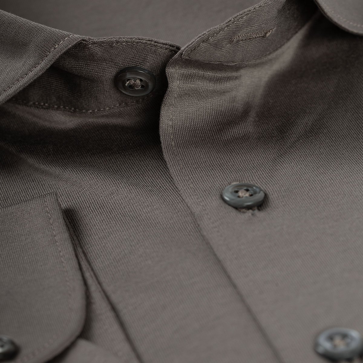 Sportliches Hemd aus Jersey in taupe Sportliches Hemd aus Jersey in taupe