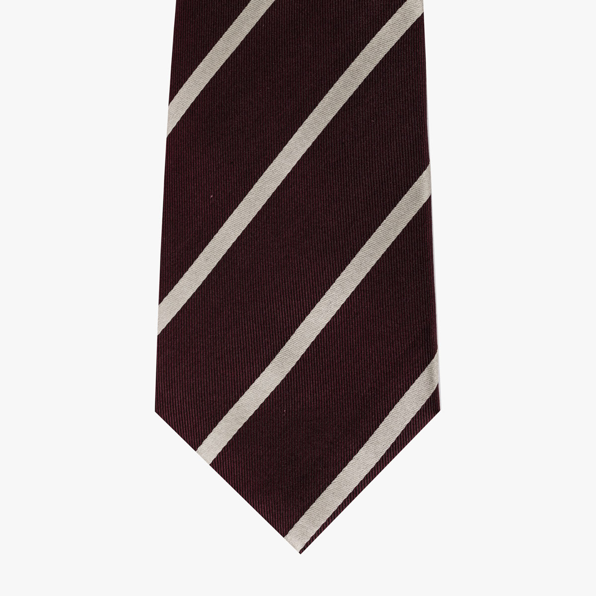 Krawatte mit Streifen in Rot und Offwhite