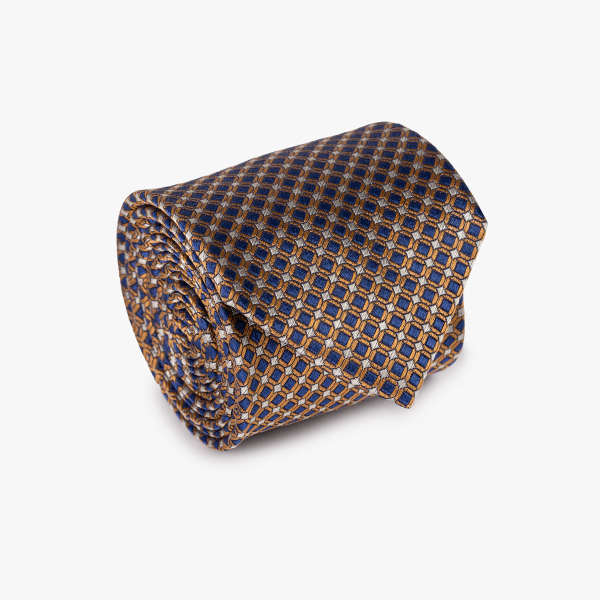 Krawatte mit geometrischem Muster in Gelb